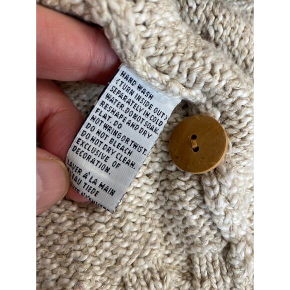 Marisa Christina Woman Size 1X Knitted By Hand Woven Sweater Cardigan Linen - Picture 9 of 11